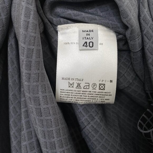 Maison Margiela Geometric Midi Silk Shirt Dress - Picture 5 of 8